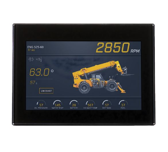 PowerView 700 Display rear connectors and IP69K enclosure designed for harsh environments