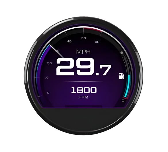 Enovation Controls PowerView U35 round display for marine and industrial monitoring