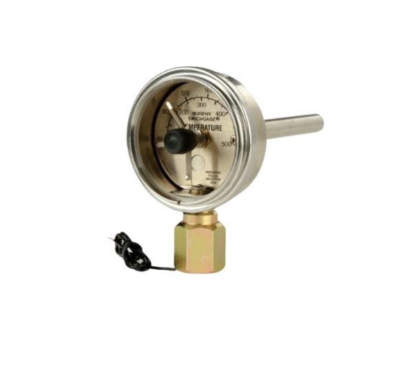  Direct mount temperature gauge with adjustable limit switch for compressor and engine temperature monitoring