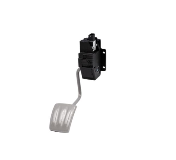 Electronic modular throttle pedal 967 000 series – IP69K drive-by-wire pedal with 10–20 degree travel angle and programmable output signals for heavy equipment