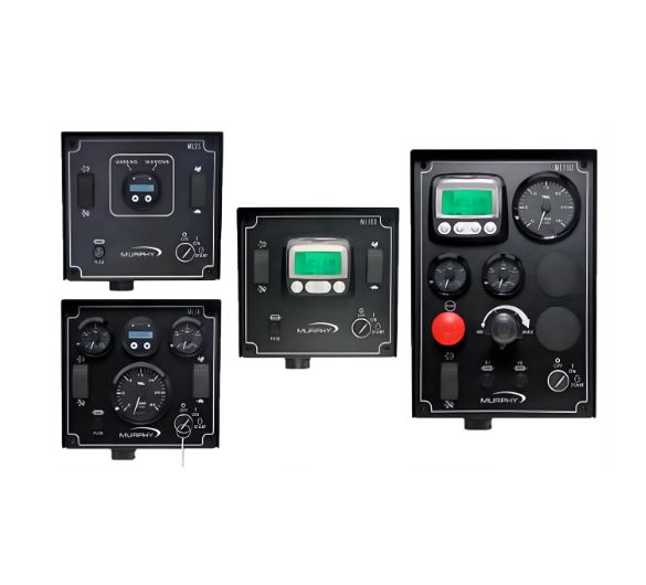 Engine control panel showing real-time parameters and fault alerts