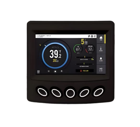  A close-up of the Powerview 485 tactical button displays, showcasing their sleek design and functional features