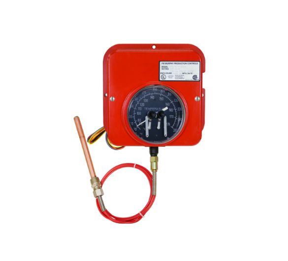 SPL Series 4.5-inch dial temperature gage with adjustable limit contacts for industrial monitoring