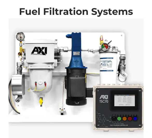 Fuel filtration systems for the oil and gas industry, assembled and the Products Used From AXI International, ensuring clean and efficient fuel use