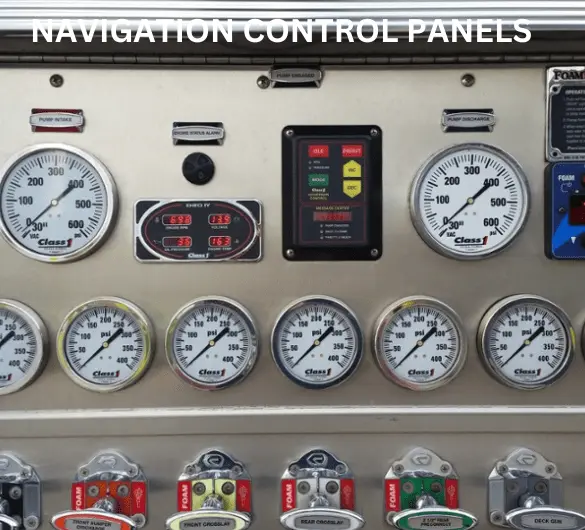 Marine navigation control panels featuring user-friendly interfaces and essential tools for effective maritime navigation